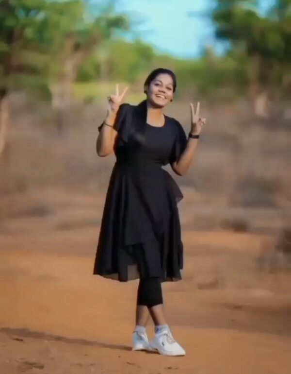 Women Black Solid Knee Length, Fit And Flare & A-line Georgette Dress