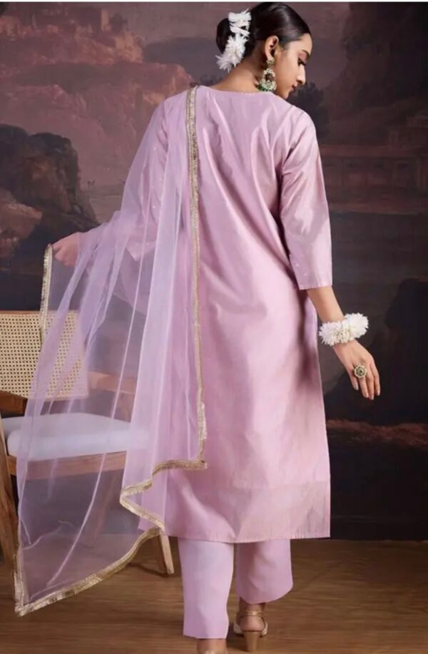 Chanderi Silk Kurti Set