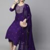 Embroidery Neck Design Kurti Set