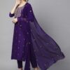 Embroidery Neck Design Kurti Set