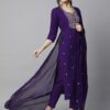Embroidery Neck Design Kurti Set