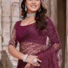 Net Embroidery Saree