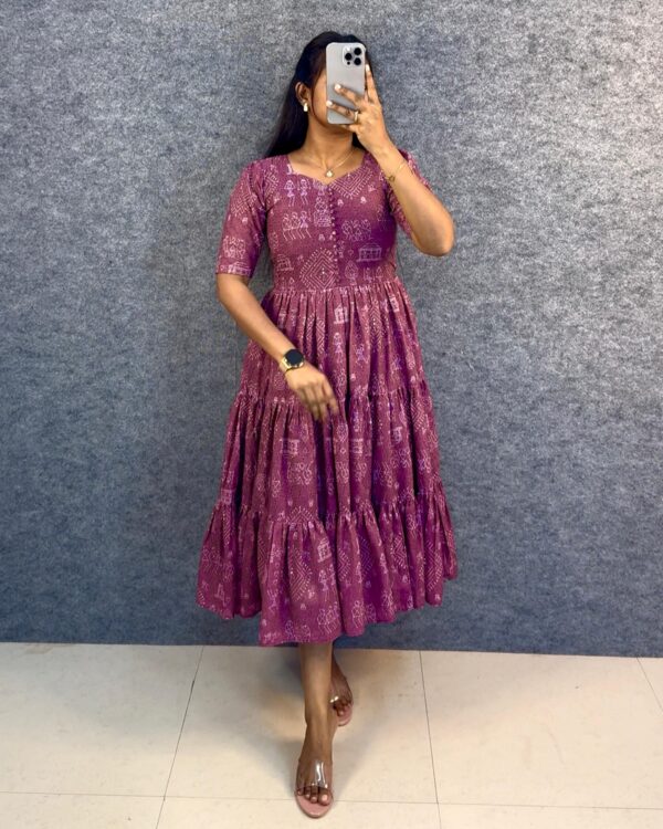 Gown Ethnic Print
